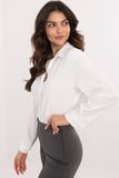 Elegant Rhinestone-Embellished Women's Classic Collar Shirt