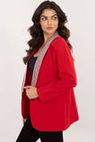 Elegant Women's Jacket with Decorative Lapels and Rhinestones