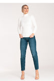 Lightweight Ribbed Cotton Turtleneck with Long Sleeves