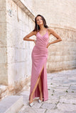 Elegant Strapless Maxi Dress with Open Back and Slit