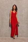 Elegant Strapless Evening Dress with Open Back & Slit