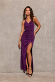Elegant Long Strapless Dress with Open Back and Glitter