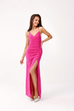 Elegant Strapless Maxi Dress with Open Back and Glitter Details