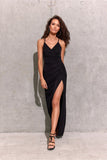 Elegant Strapless Open Back Maxi Dress with Glitter Accents