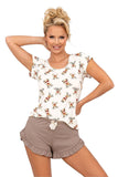 Charming Women's Christmas Pajamas with Reindeer Print