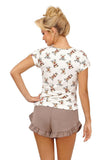 Charming Women's Christmas Pajamas with Reindeer Print