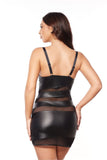 Alluring Latex Dress with Built-In Bra & Adjustable Straps