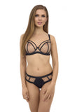 Elegant High-Waisted Briefs with Microfiber & Mesh Design