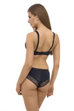 Flirtatious Black Lace Mesh Bralet for Elegant Comfort