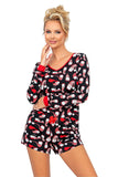 Festive Women's Pajama Set for Cozy Evenings at Home