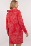 Chic Marble Print Sweatshirt Dress with Pockets