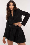 Elegant Rhinestone Mini Skirt with Ruffles for Parties