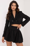 Elegant Rhinestone Mini Skirt with Ruffles for Parties