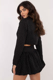 Elegant Rhinestone Mini Skirt with Ruffles for Parties