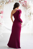 Elegant Fitted Dress with Floral Shoulder Accent