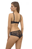 Elegant Microfiber and Lace Figi with Sheer Mesh Detail