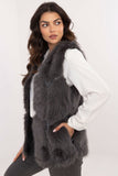Chic Faux Fur Vest with Pockets for Effortless Style