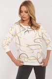 Chic Casual Women's Blouse with Sparkling Print Details