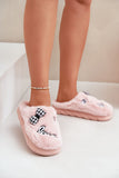 Cozy Womenâs Fur Slippers with Charming Bow and Patches