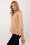 Casual Cotton Blouse with 3/4 Sleeves for Everyday Style