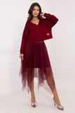 Chic Women's Blouse and Tulle Midi Dress Set for Every Occasion