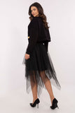 Chic Women's Blouse and Tulle Midi Dress Set for Everyday Style