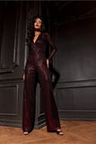 Elegant Sequin Maxi Jumpsuit for Stylish Night Out
