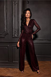Elegant Sequin Maxi Jumpsuit for Stylish Night Out