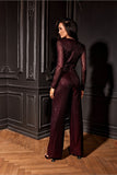 Elegant Sequin Maxi Jumpsuit for Stylish Night Out
