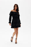 Charming Spanish Style Mini Dress with Ruffled Details