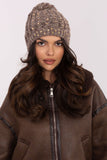 Chic Women's Beanie with Zircon Accents and Pom-Pom