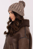 Chic Women's Beanie with Zircon Accents and Pom-Pom