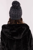 Chic Women's Beanie with Pom-Pom and Zircon Accents