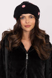 Charming Winter Beanie with Fluffy Pom-Pom and Dots