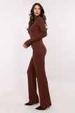 Chic Women's Jumpsuit with Zipper and Thumb Hole Cuffs