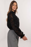 Elegant Women's Shirt with Decorative Embroidery and Collar