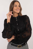 Elegant Women's Shirt with Decorative Embroidery and Collar
