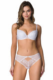 Elegant White Lace Cup Bra for Everyday Comfort