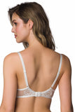 Elegant Lace Push-Up Bra in Beige and Milk Colors
