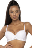 Lace Push-Up Bra with Removable Padding and Cotton Lining