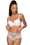 Lace Push-Up Bra with Removable Padding and Cotton Lining