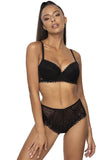 Lace Push-Up Bra with Removable Padding and Adjustable Straps