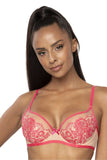 Elegant Beige-Pink Lace Trimmed Soft Bra for All-Day Comfort