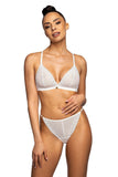 Delicate Lace Triangle Bralette with Adjustable Straps