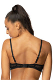 Elegant Black Lace Push-Up Bra with Adjustable Straps