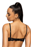 Elegant Lace Push-Up Bra with Plunge Neckline in Classic Colors