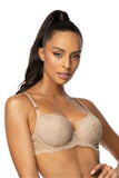 Luxe Lace Push-Up Bra with Charismatic Jewelry Accent