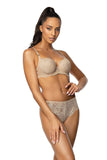 Luxe Lace Push-Up Bra with Charismatic Jewelry Accent