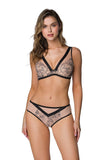 Elegant Beige and Black Embroidered Panties for Comfort