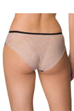 Elegant Beige and Black Embroidered Panties for Comfort